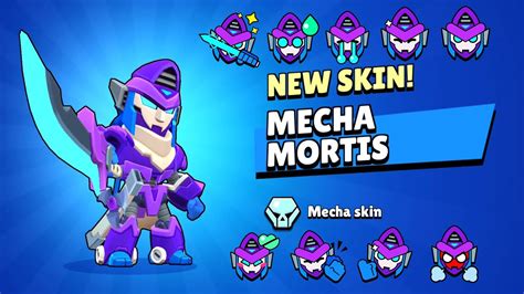 I Got Mecha Mortis Skin For Free 🤩🦇 Spray And Pins And Profile Icon 🚀 Brawl Stars Youtube