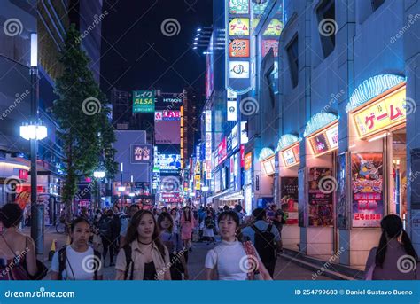 Tokyo Shinjuku Japan July 18 2019 Nightlife Area With Many