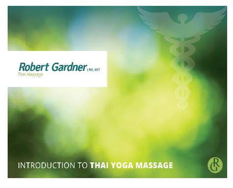 Free Thai Massage Workbook Robert Gardner Wellness