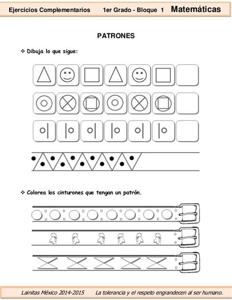 1er Grado Bloque 1 Ejercicios Complementarios