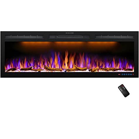 Dreamflame 45inch Linear Electric Fireplace Recessed Wall Mounted