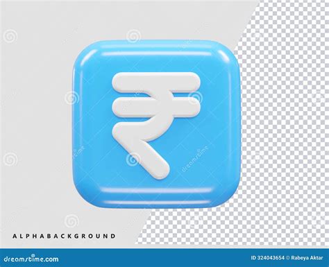 Rupee Currency Icon Vector Illustration Element 3d Rendering