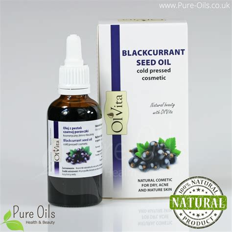 Blackcurrant Seed Oil Cosmetic Cold Pressed Ol Vita 50ml Capacity 50 Ml