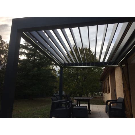 Pérgola Bioclimática en Aluminio GRANDLUX Adosada Standard Blanca o