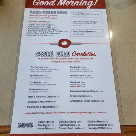 Menu at Landmark Restaurant Diner, Charlotte