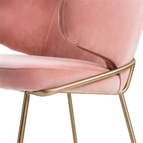 Eichholtz Dining Chair Kinley Savona Nude Velvet Wilhelmina Designs