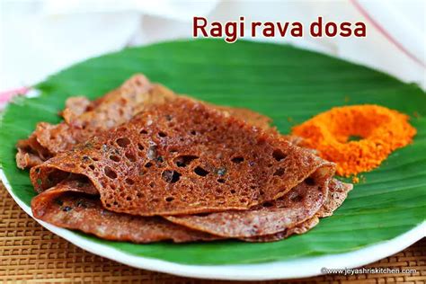 Ragi Rava Dosa Jeyashris Kitchen