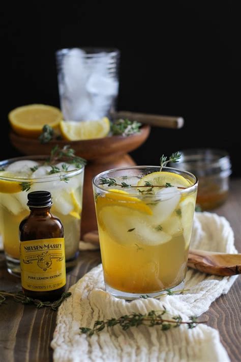 Lemon Thyme Bourbon Cocktails (naturally sweetened) - The Roasted Root