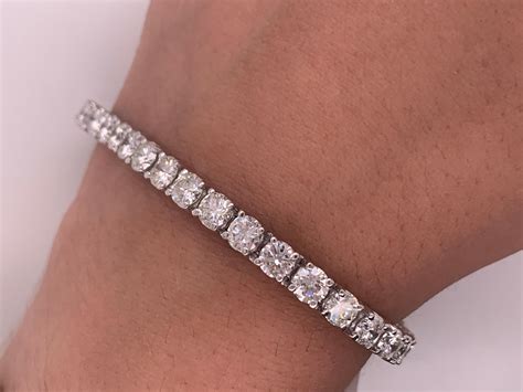 Important Certified 15 00 Carat Diamond Tennis Bracelet At 1stDibs