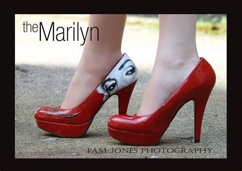 Size 7 Marilyn Monroe Hand Painted Heels Open Toe