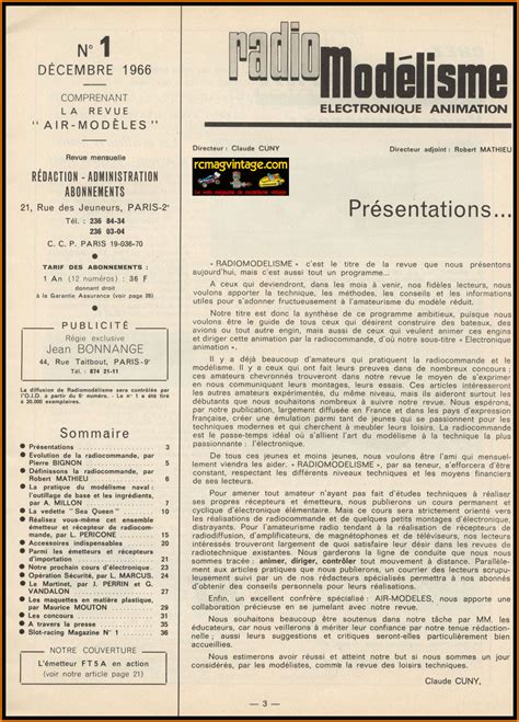 Radio Modélisme n01 de décembre 1966