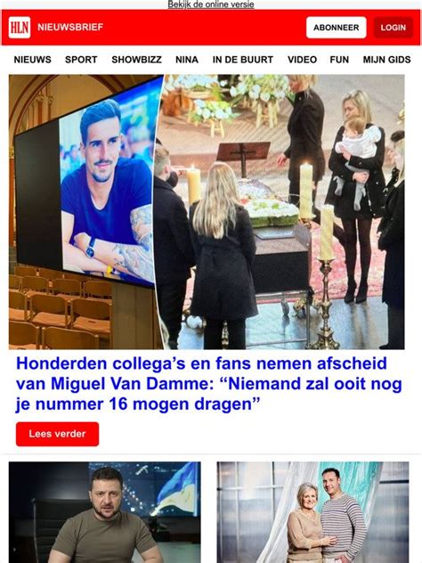 Hln Honderden Collegas En Fans Nemen Afscheid Van Miguel Van Damme