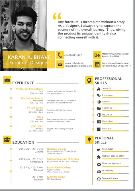 Resume On Behance