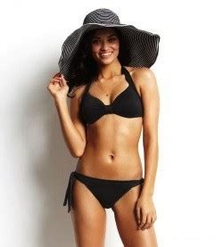 Seafolly Goddess Padded Halter Bikini Top In Black