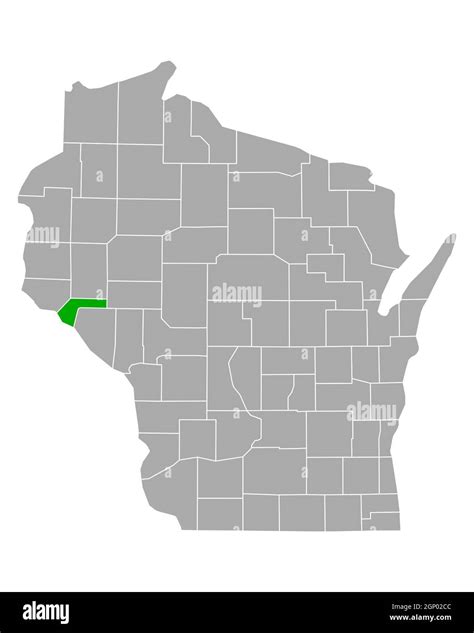 Map of Pepin in Wisconsin Stock Photo - Alamy