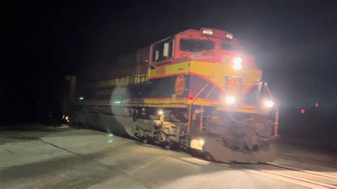 KCS BNSF Lead A Loaded Ethanol Train A Three Car Autorack Train