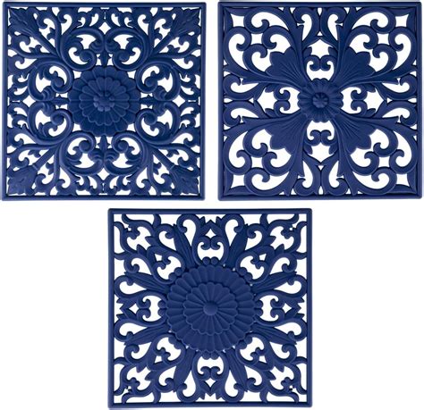 Amazon Set Of Silicone Trivet Mat Hot Pot Holder Hot Pads For Table Countertop