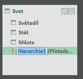 hierarchie v tabulkách Power Pivot Školení konzultace