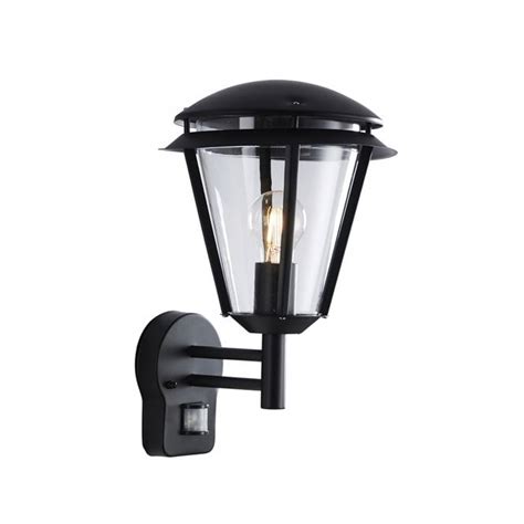 Saxby Lighting Inova Pir Single Light Wall Fitting Ip44 Matt Black Outdoor Lights From