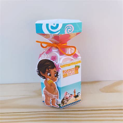 Caixa Meia Bala Personalizada Moana Baby Elo