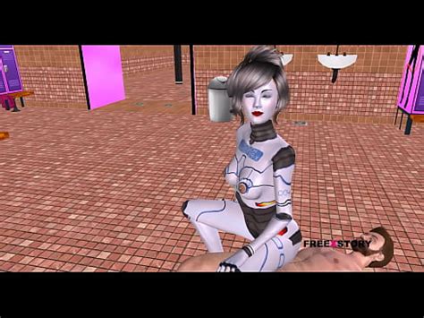 An Animated D Cartoon Porn Video A Sexbot Robot Girl Giving Sexy Poses Then Riding A Mans