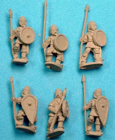 11Th - 13Th Century Spearmen - 19th Century Miniatures