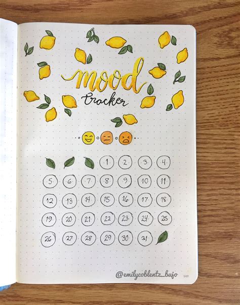 Bujo Mood Tracker Planejadores Ideias Para Cadernos Ideias De