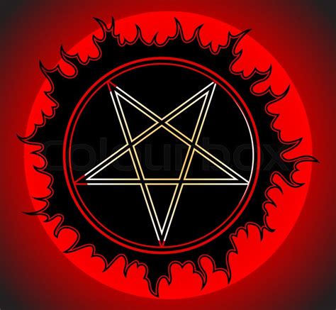 Black Pentagram Icon Star Symbol Stock Vector Colourbox