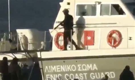 Turkey News Shocking Moment Greek Border Guards Open Fire At Migrant