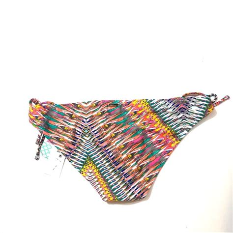 Raisins Swim Raisins Yellow Side Tie Hipster Bikini Swim Bottom