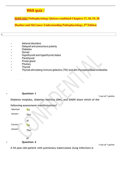 Wk Quiz Nurs Pathophysiology Quizzes Combined Chapters