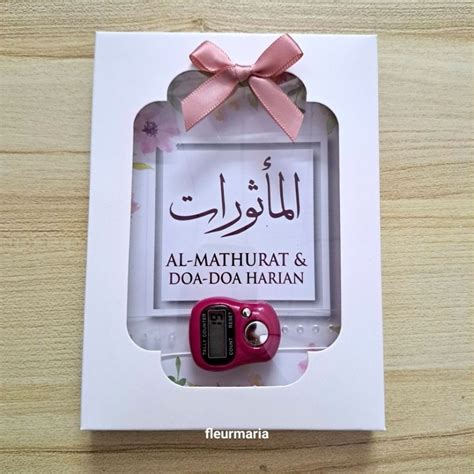 Set Doorgift Buku AlMathurat Doa Doa Harian Tasbih Digital Warna