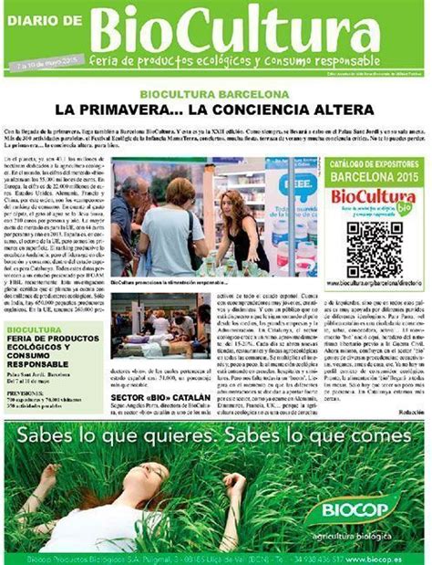 Diario De Biocultura Barcelona Ya Tienes Disponible La Versi N Online