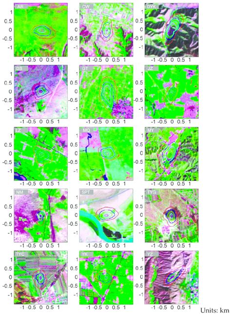 Color Composite Images Bands And Of Landsat At A M