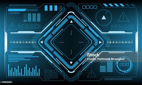 Antarmuka Scifi Hud Desain Tampilan Layar Realitas Virtual Vektor