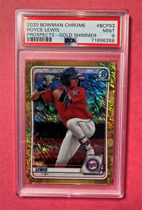 Royce Lewis Bowman Chrome Prospects Bcp Gold Shimmer Refractor