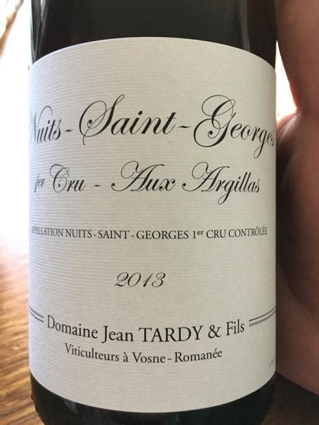 2013 Domaine Jean Tardy Et Fils Nuits St Georges 1er Cru Aux Argillas