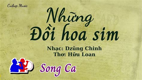 Những đồi hoa sim Song ca Karaoke Cui bap music YouTube