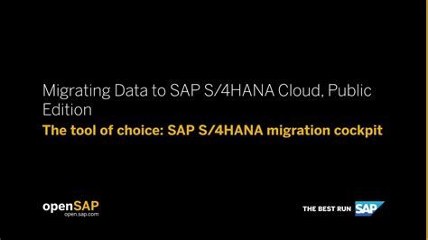 Unit 2 The Tool Of Choice SAP S 4HANA Migration Cockpit Migrating