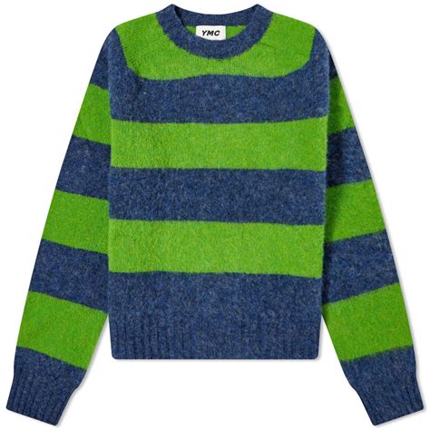 Ymc Jets Stripe Crew Knit Multi End