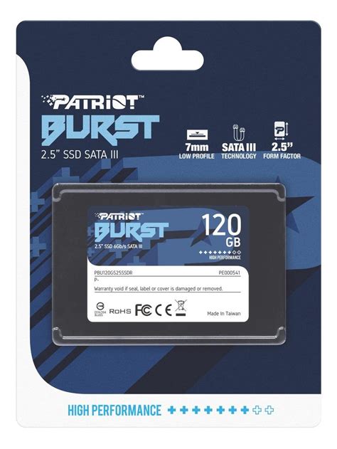 Disco S Lido Ssd Interno Patriot Burst Pbu Gs Ssdr Gb Env O Gratis