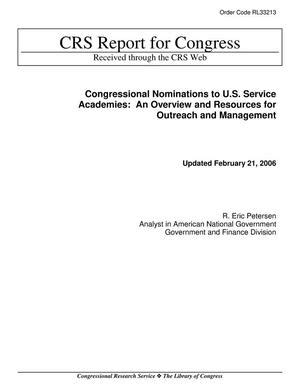 Congressional Nominations To U S Service Academies An Overview And