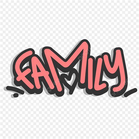 Family Word PNG, Vector, PSD, and Clipart With Transparent Background ...