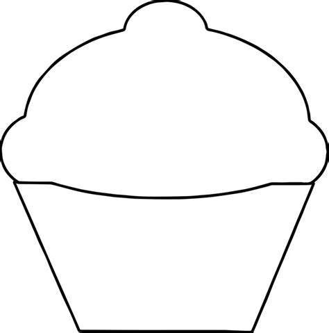 Cupcake Outline Printable In 2024 Cupcake Coloring Pages Cupcake