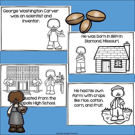 George Washington Carver Mini Book for Early Readers: Black History