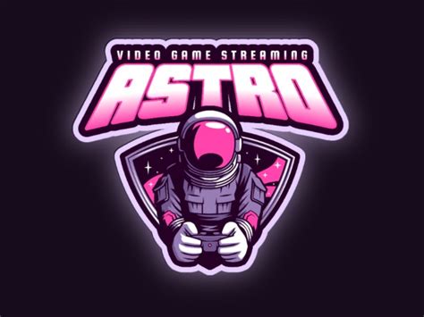 Placeit Space Themed Logo Maker Featuring A Gamer Astronaut