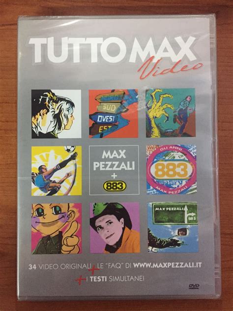 Max Pezzali 883 Tutto Max Video 2005 Dvd Discogs