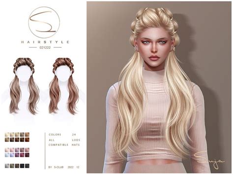 The Sims Resource Double Long Braid Hair Suja Sims Hair