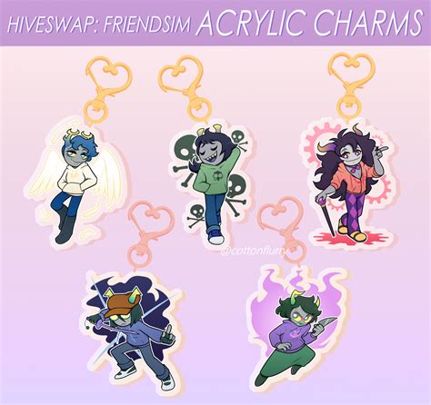 SET 2 PRE ORDER Hiveswap Acrylic Charms Double Sided 2 5 Charms