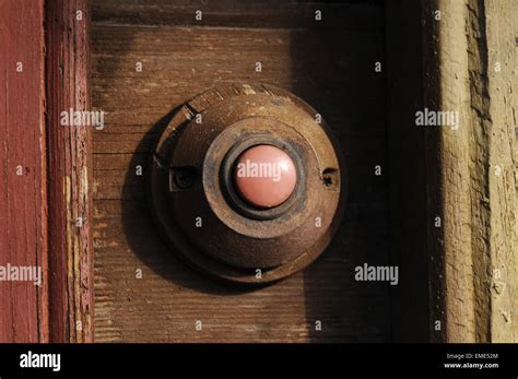 Doorbell In An Old House Close Up Stock Photo Alamy